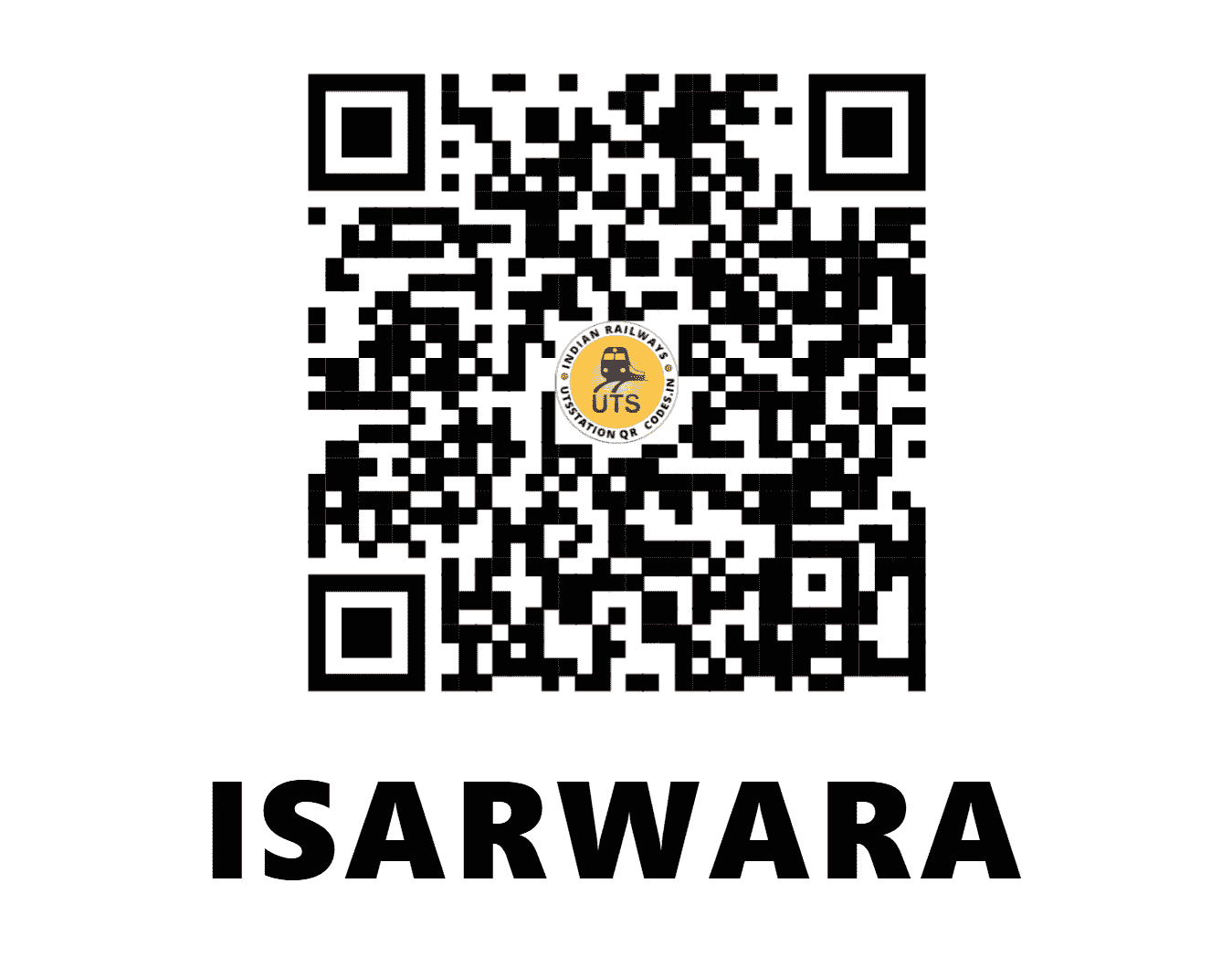 UTS QR Code for ISARWARA - ISH (WC - MADHYA PRADESH)